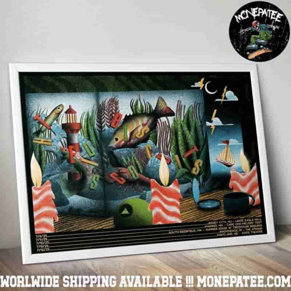 The Disco Biscuits Tour Dates Jul 2025 Fish Artwork By Christian Taylor Decorative Poster Canvas