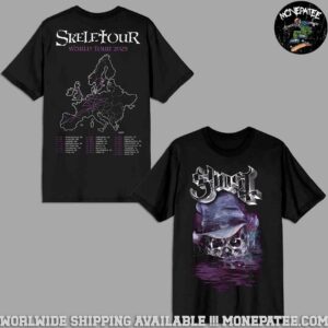 The Ghost Skeletour Itin Tee 2025 World Tour Artwork  EU Tour Dates Two Sided Unisex T-Shirt