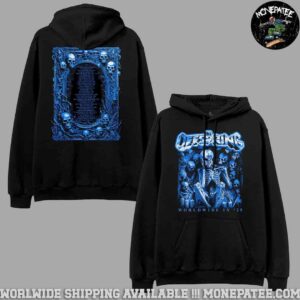 The Offspring Supercharged Worldwide In 2025 Sitting Skeleton 2025 Tour Hoodie Shirt