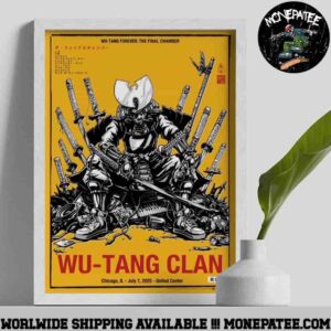 Wu-Tang Clan Chicago IL On July 7 At United Center Wu-Tang Forever The Final Chamber Samurai Artwork Decorative Poster Canvas