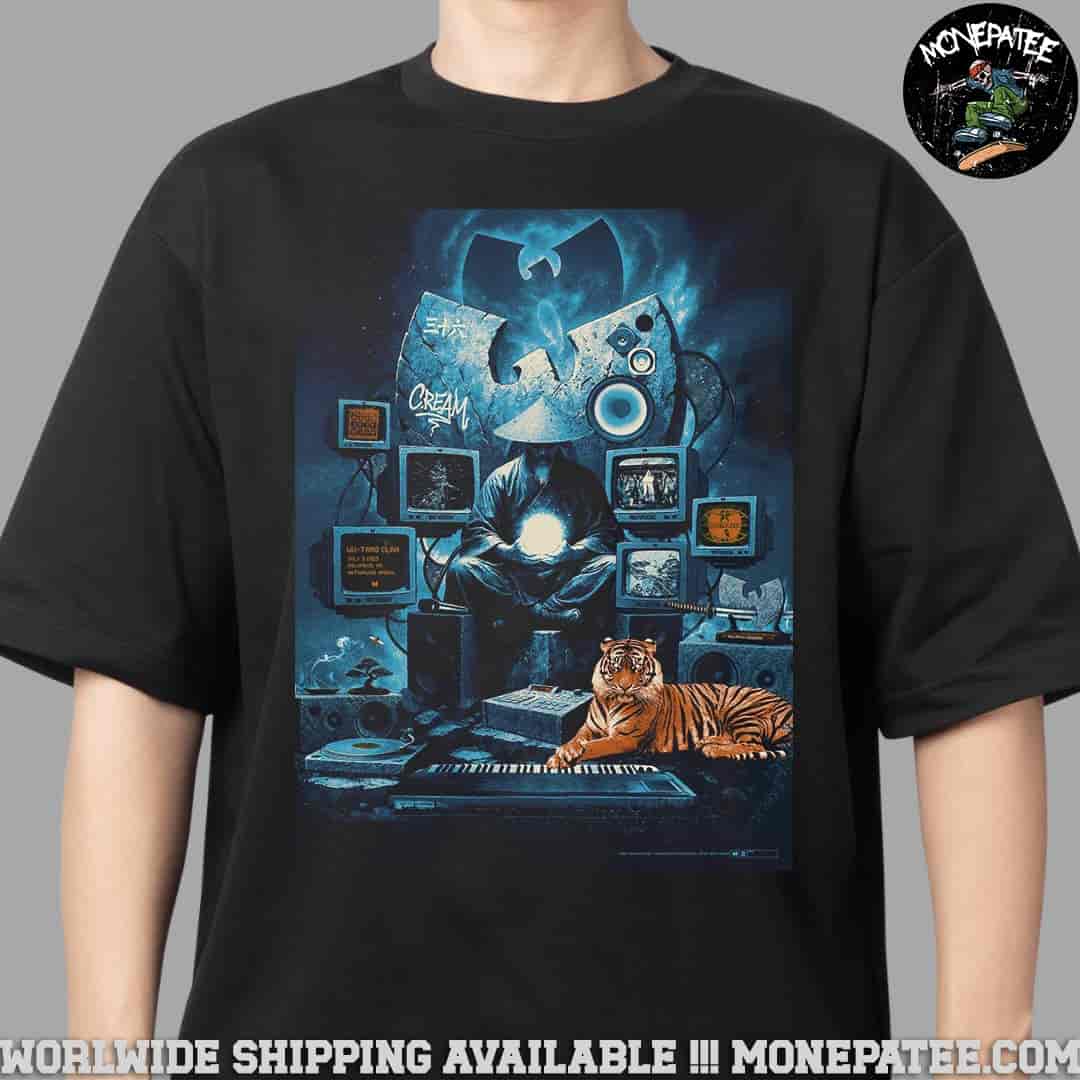 Wu-Tang Clan Columbus OH Concert Poster Wu Vision On July 9 2025 Live At Nationwide Arena Unisex T-Shirt Wu-Tang Clan Columbus OH Concert Poster Wu Vision On July 9 2025 Live At Nationwide Arena Unisex T-Shirt