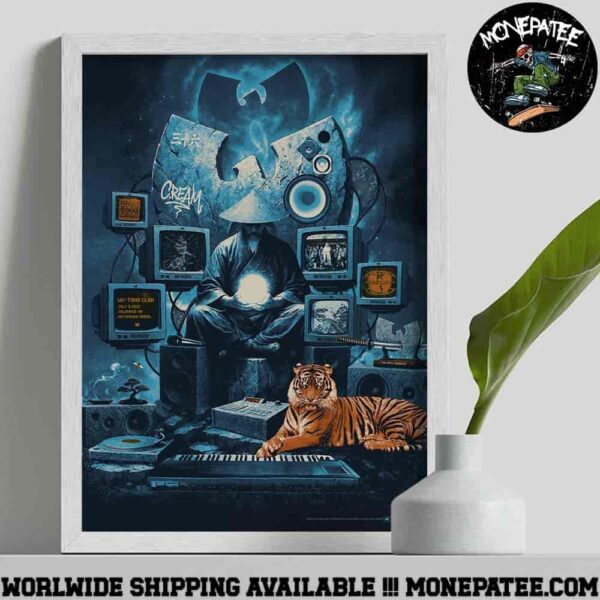 Wu-Tang Clan Columbus OH Concert Poster Wu Vision On July 9 2025 Live At Nationwide Arena Wall Art
