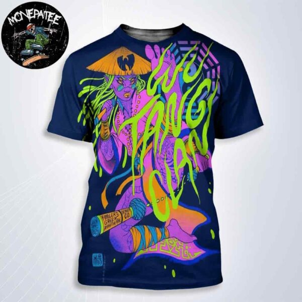 Wu Tang Clan Denver Co Concert Poster At Fiddler’s Green Amphitheatre On July 4 2025 Art By Lauren Ys All Over Print Shirt