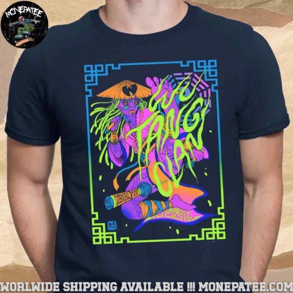 Wu Tang Clan Denver Co Concert Poster At Fiddler’s Green Amphitheatre On July 4 2025 Art By Lauren Ys Unisex T-Shirt